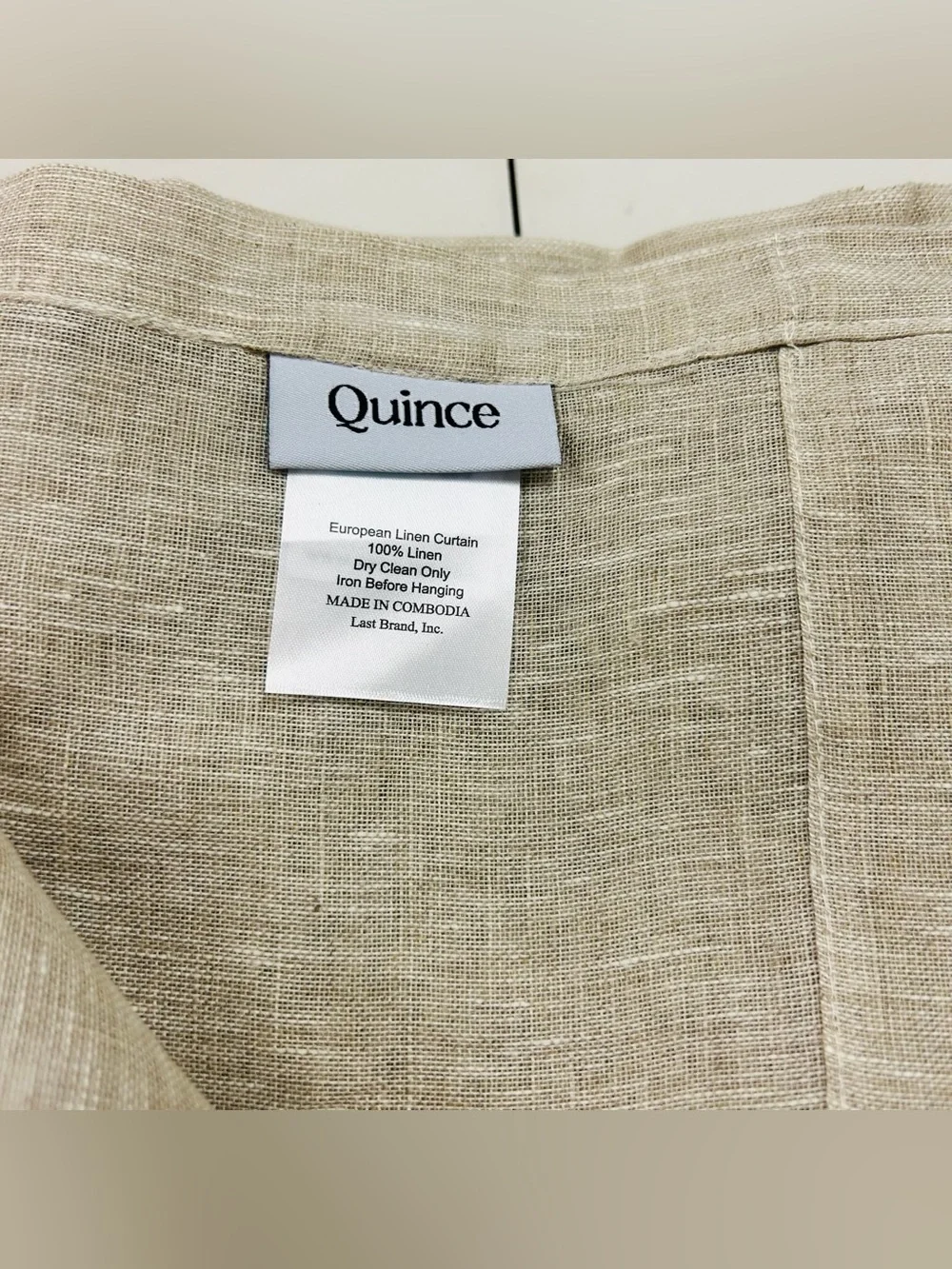 NWOT QUINCE Set Of 2 48x108 European Linen Sheer Curtains Flax 8377